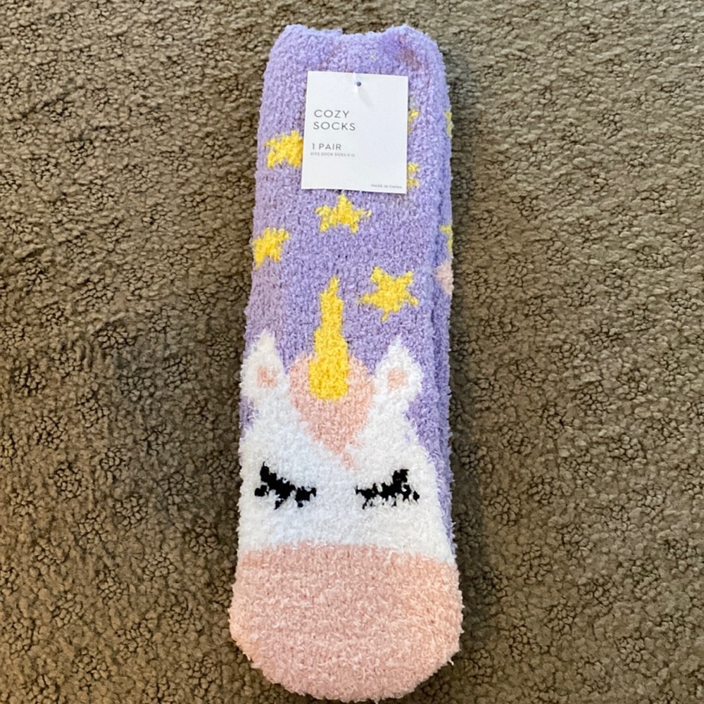 Unicorn Fuzzy Socks
